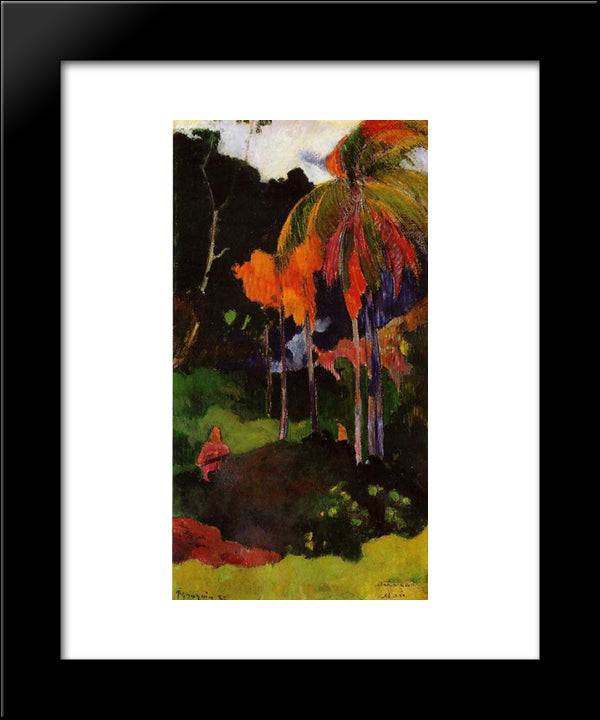 The Moment Of Truth I 20x24 Black Modern Wood Framed Art Print Poster by Gauguin, Paul