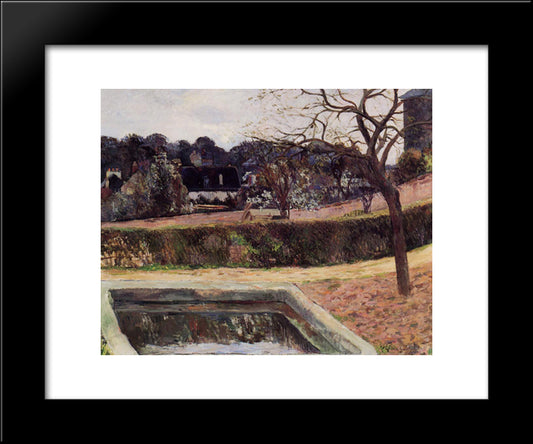 The Square Pond 20x24 Black Modern Wood Framed Art Print Poster by Gauguin, Paul