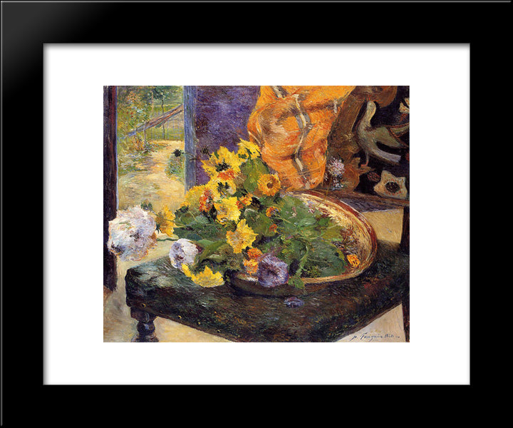 To Make A Bouquet 20x24 Black Modern Wood Framed Art Print Poster by Gauguin, Paul