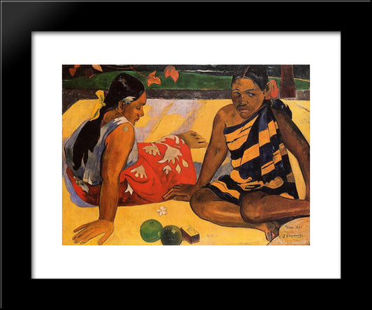 What'S New 20x24 Black Modern Wood Framed Art Print Poster by Gauguin, Paul