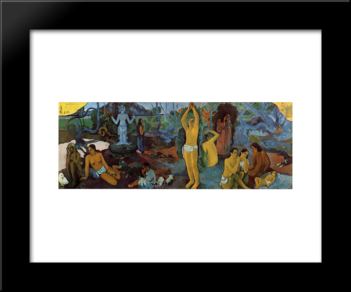 Where Do We Come From What Are We Where Are We Going 20x24 Black Modern Wood Framed Art Print Poster by Gauguin, Paul