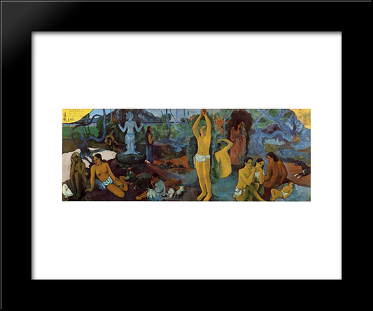 Where Do We Come From What Are We Where Are We Going 20x24 Black Modern Wood Framed Art Print Poster by Gauguin, Paul