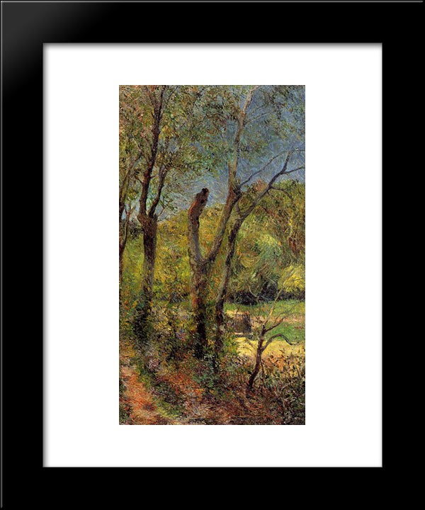 Willows 20x24 Black Modern Wood Framed Art Print Poster by Gauguin, Paul