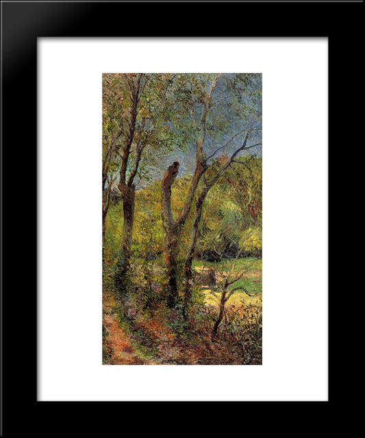 Willows 20x24 Black Modern Wood Framed Art Print Poster by Gauguin, Paul