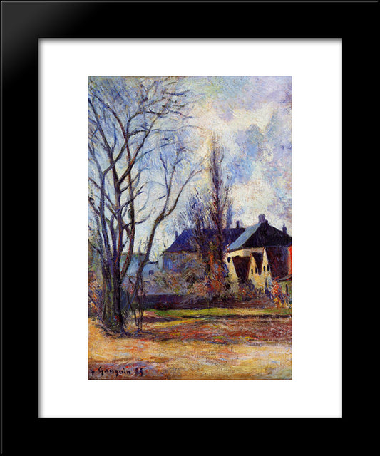 Winter'S End 20x24 Black Modern Wood Framed Art Print Poster by Gauguin, Paul