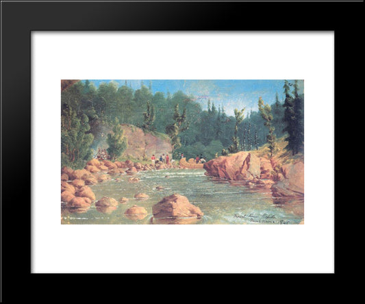 French River Rapids 20x24 Black Modern Wood Framed Art Print Poster by Kane, Paul