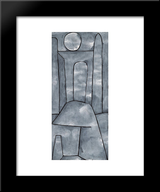 A Gate  20x24 Black Modern Wood Framed Art Print Poster by Klee, Paul