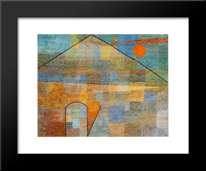 Ad Parnassum 20x24 Black Modern Wood Framed Art Print Poster by Klee, Paul