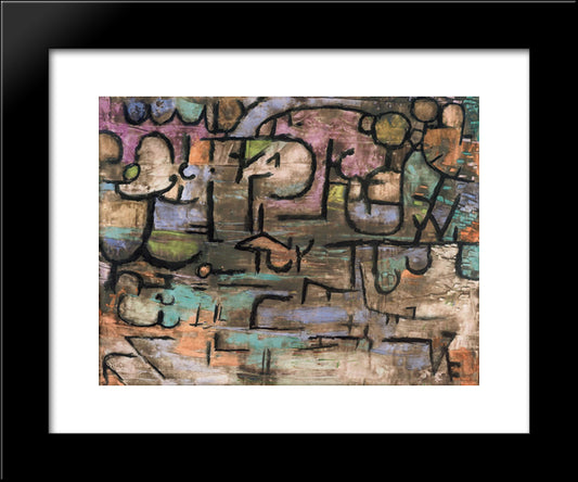 After The Floods 20x24 Black Modern Wood Framed Art Print Poster by Klee, Paul