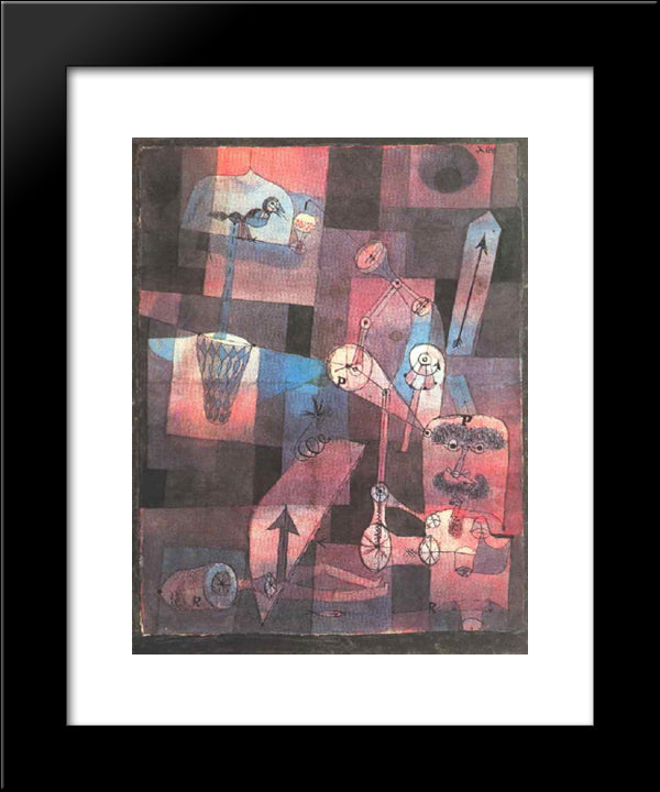 Analysis Of Diverse Perversities 20x24 Black Modern Wood Framed Art Print Poster by Klee, Paul