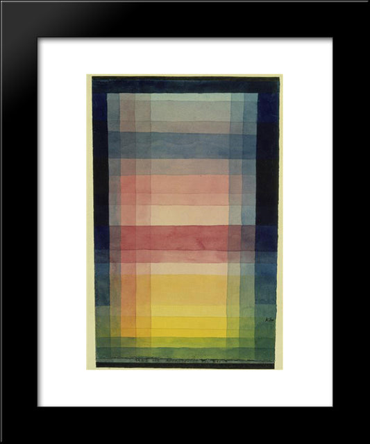 Architecture Of The Plain 20x24 Black Modern Wood Framed Art Print Poster by Klee, Paul