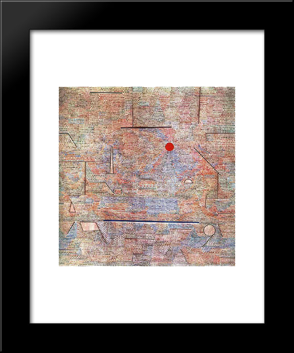 Cacodemonic 20x24 Black Modern Wood Framed Art Print Poster by Klee, Paul