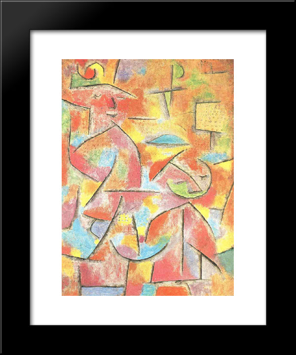 Child And Aunt 20x24 Black Modern Wood Framed Art Print Poster by Klee, Paul