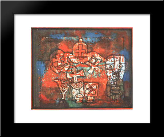 Chinese Porcelain 20x24 Black Modern Wood Framed Art Print Poster by Klee, Paul