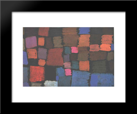 Coming To Bloom 20x24 Black Modern Wood Framed Art Print Poster by Klee, Paul