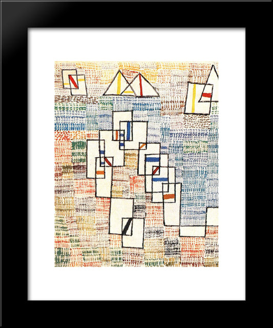 Cote De Provence 20x24 Black Modern Wood Framed Art Print Poster by Klee, Paul