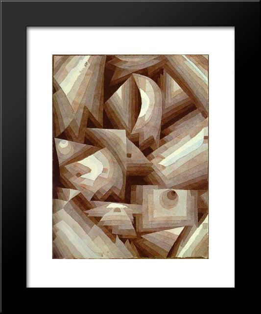 Crystal 20x24 Black Modern Wood Framed Art Print Poster by Klee, Paul