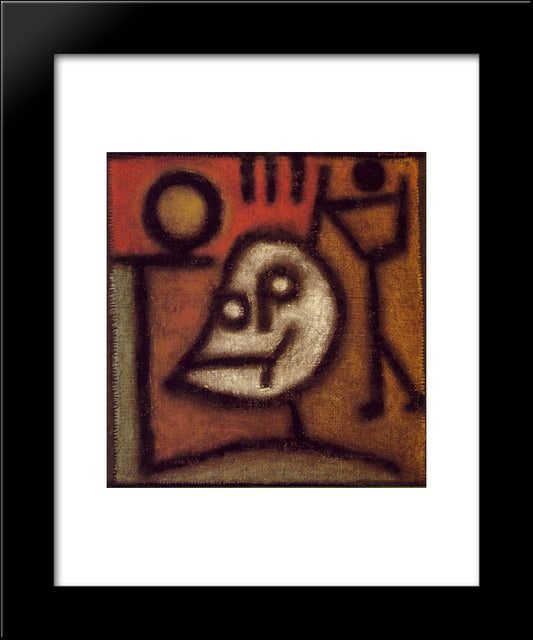 Death And Fire 20x24 Black Modern Wood Framed Art Print Poster by Klee, Paul