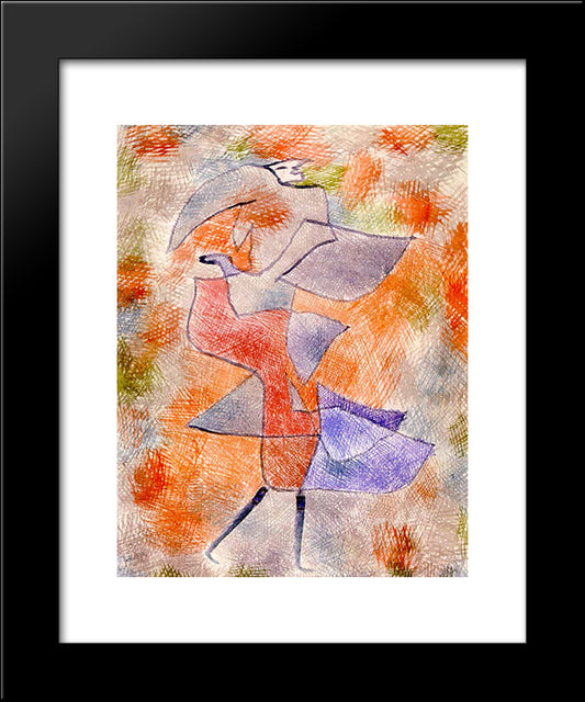 Diana In The Autumn Wind 20x24 Black Modern Wood Framed Art Print Poster by Klee, Paul