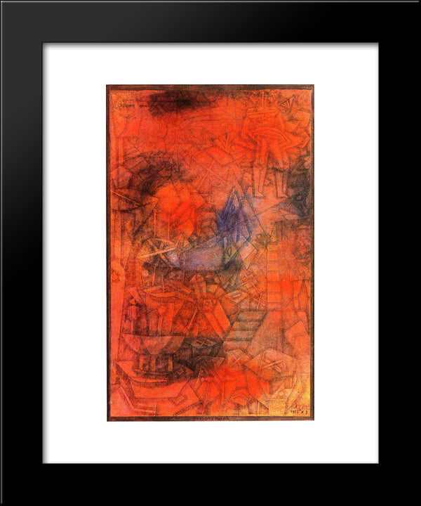 Groynes 20x24 Black Modern Wood Framed Art Print Poster by Klee, Paul