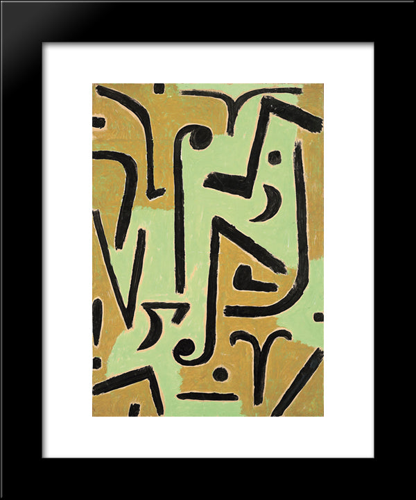 Halme  20x24 Black Modern Wood Framed Art Print Poster by Klee, Paul
