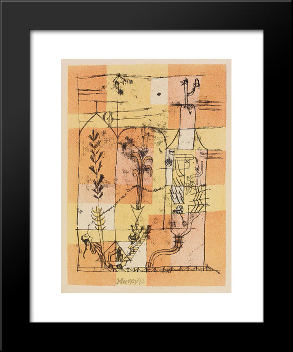 Hoffmanneske Scene  20x24 Black Modern Wood Framed Art Print Poster by Klee, Paul