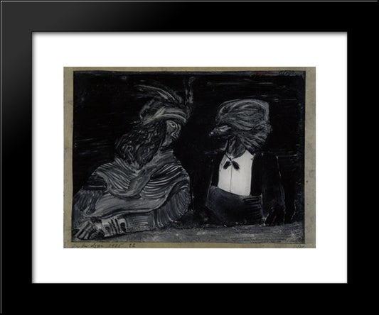 In The Box  20x24 Black Modern Wood Framed Art Print Poster by Klee, Paul