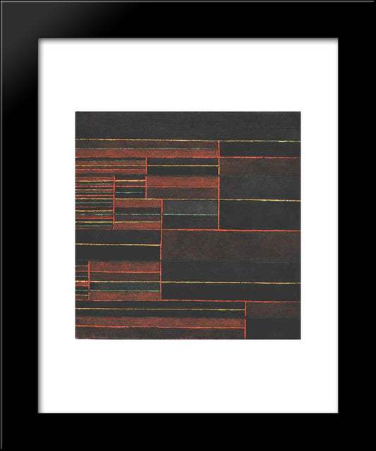 In The Current Six Thresholds 20x24 Black Modern Wood Framed Art Print Poster by Klee, Paul
