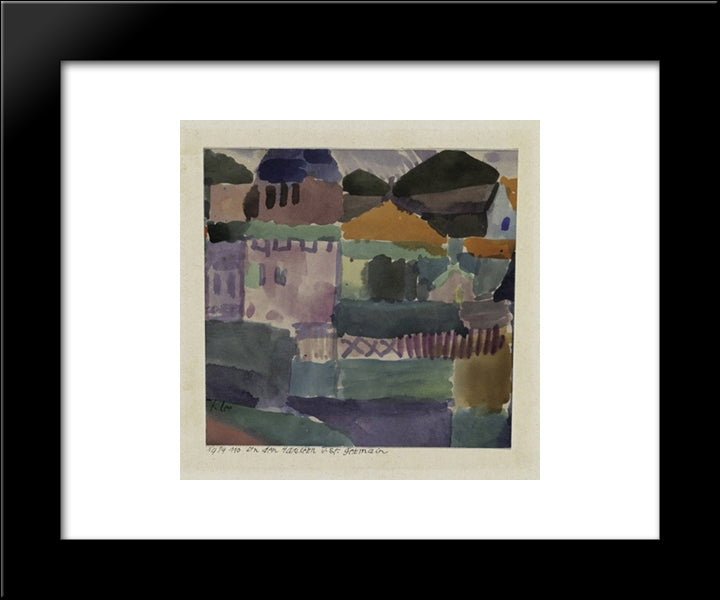 In The Houses Of St. Germain  20x24 Black Modern Wood Framed Art Print Poster by Klee, Paul