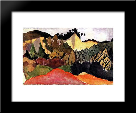 In The Quarry 20x24 Black Modern Wood Framed Art Print Poster by Klee, Paul