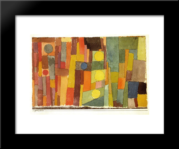 In The Style Of Kairouan 20x24 Black Modern Wood Framed Art Print Poster by Klee, Paul