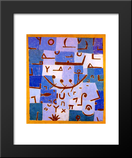 Legend Of The Nile 20x24 Black Modern Wood Framed Art Print Poster by Klee, Paul