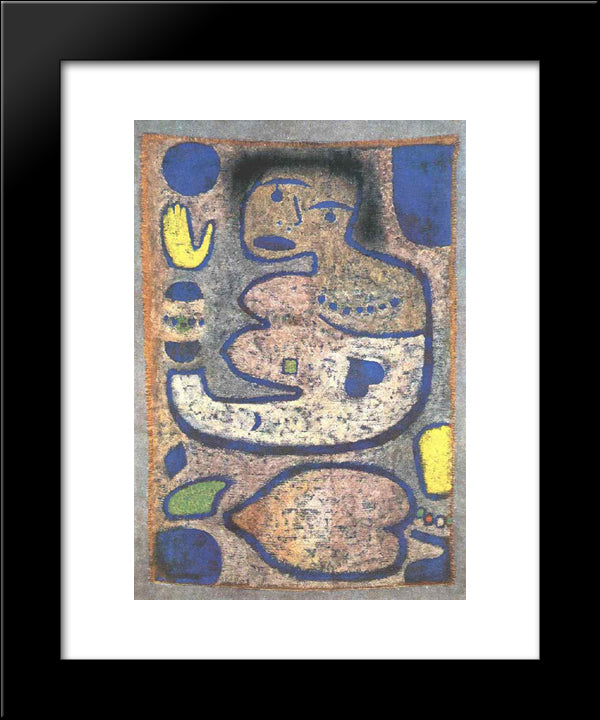 Love Song By The New Moon 20x24 Black Modern Wood Framed Art Print Poster by Klee, Paul