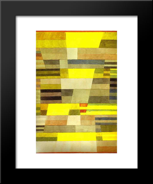 Monument 20x24 Black Modern Wood Framed Art Print Poster by Klee, Paul