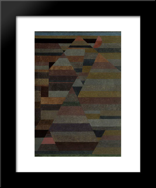 Necropolis 20x24 Black Modern Wood Framed Art Print Poster by Klee, Paul