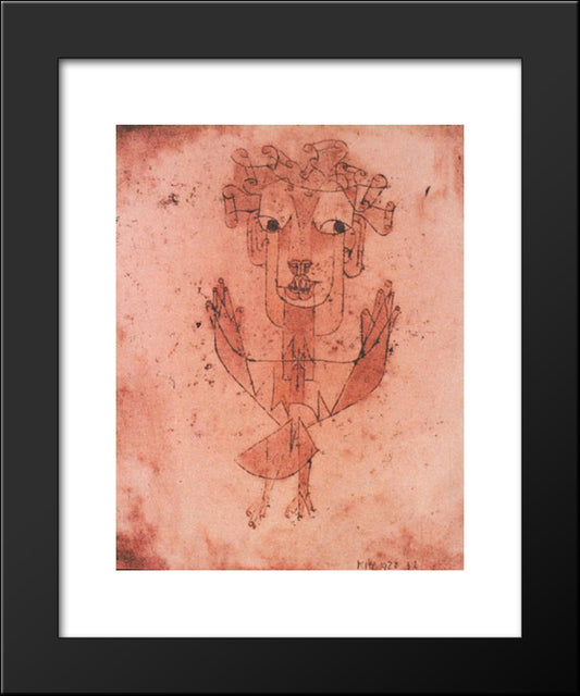 New Angel 20x24 Black Modern Wood Framed Art Print Poster by Klee, Paul