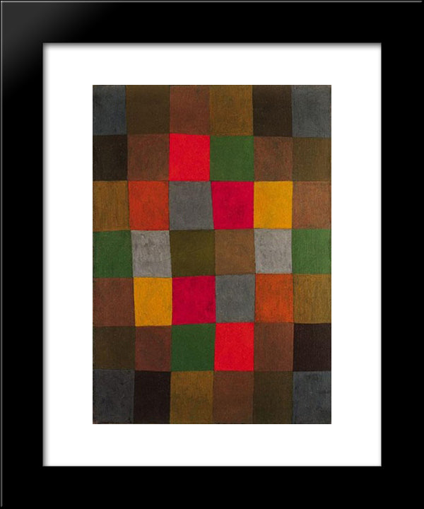 New Harmony 20x24 Black Modern Wood Framed Art Print Poster by Klee, Paul