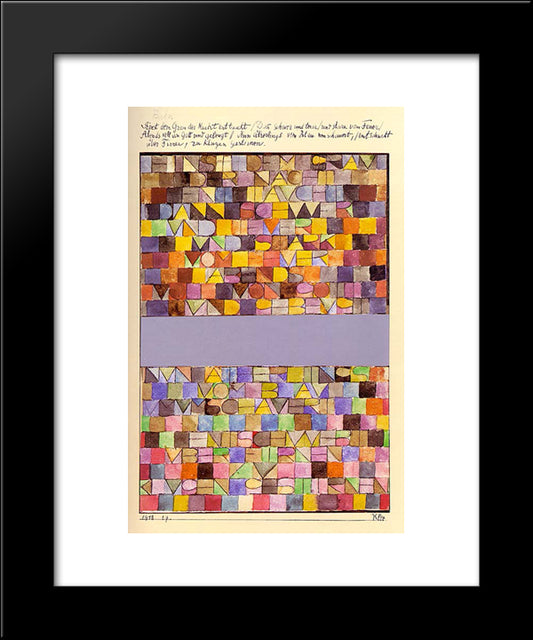 Once Emerged From The Gray Of Night 20x24 Black Modern Wood Framed Art Print Poster by Klee, Paul
