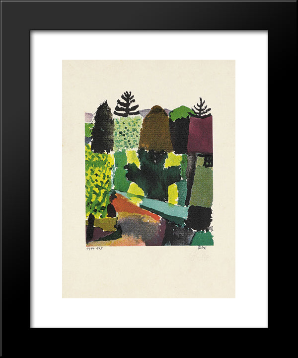 Park  20x24 Black Modern Wood Framed Art Print Poster by Klee, Paul