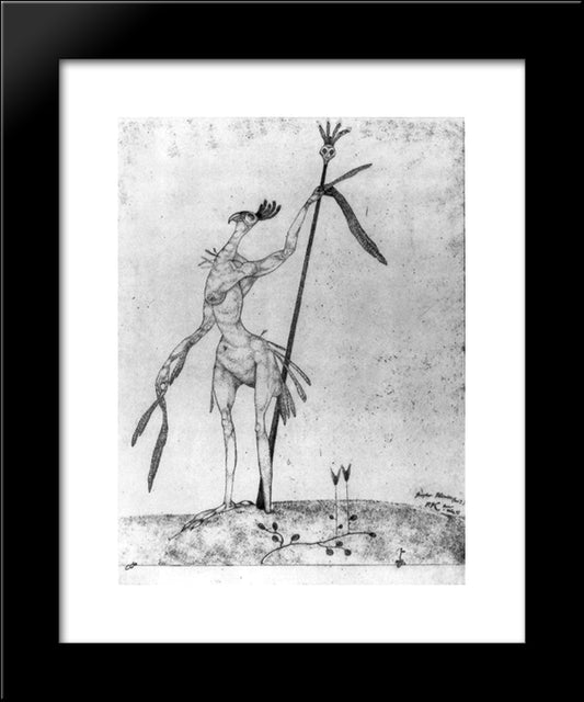 Phenix 20x24 Black Modern Wood Framed Art Print Poster by Klee, Paul