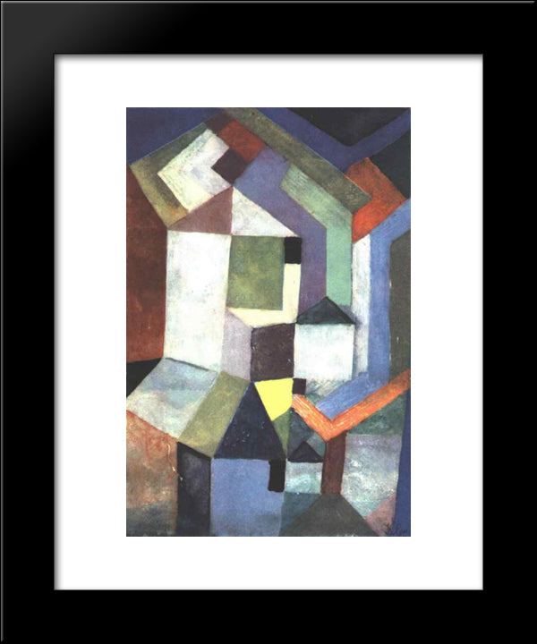 Pious Northern Landscape 20x24 Black Modern Wood Framed Art Print Poster by Klee, Paul