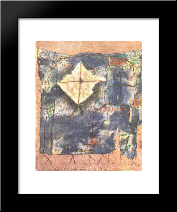 Ravaged Land 20x24 Black Modern Wood Framed Art Print Poster by Klee, Paul