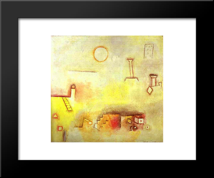 Reconstructing 20x24 Black Modern Wood Framed Art Print Poster by Klee, Paul