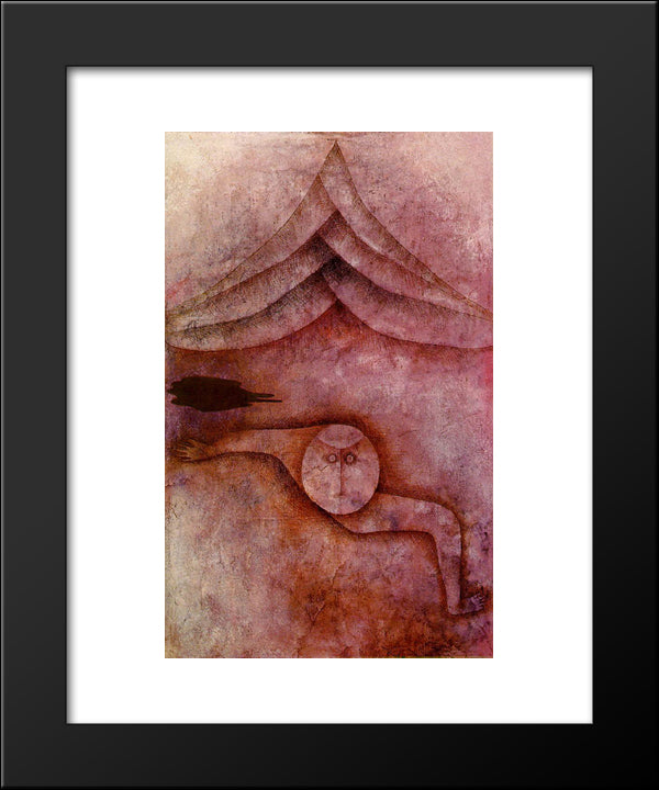 Refuge 20x24 Black Modern Wood Framed Art Print Poster by Klee, Paul