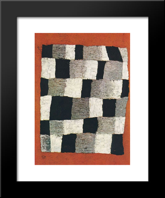 Rhythmic (Rythmical)  20x24 Black Modern Wood Framed Art Print Poster by Klee, Paul