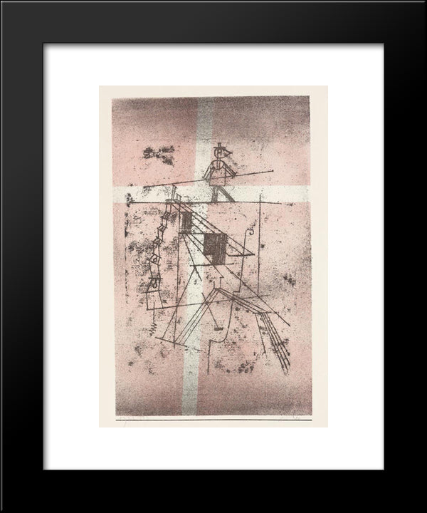 Rope Dancer  20x24 Black Modern Wood Framed Art Print Poster by Klee, Paul