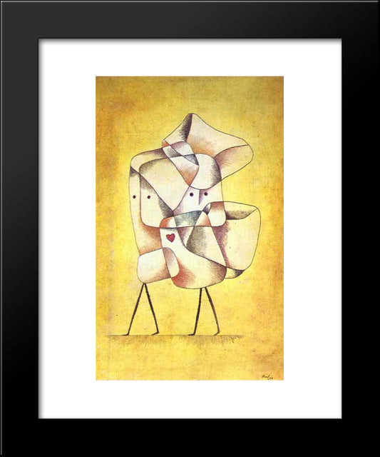 Siblings  20x24 Black Modern Wood Framed Art Print Poster by Klee, Paul