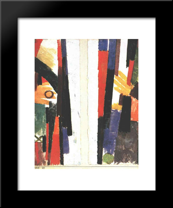 Side Panels For 'Anatomy Of Aphrodite' 20x24 Black Modern Wood Framed Art Print Poster by Klee, Paul