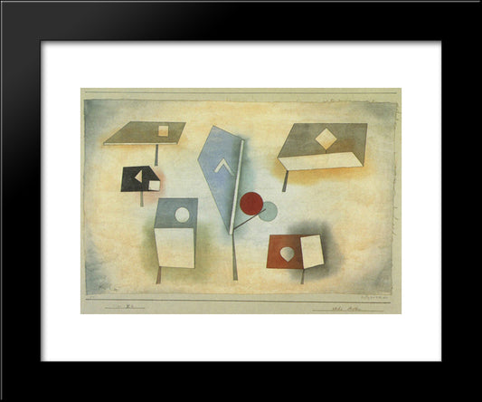 Six Species 20x24 Black Modern Wood Framed Art Print Poster by Klee, Paul