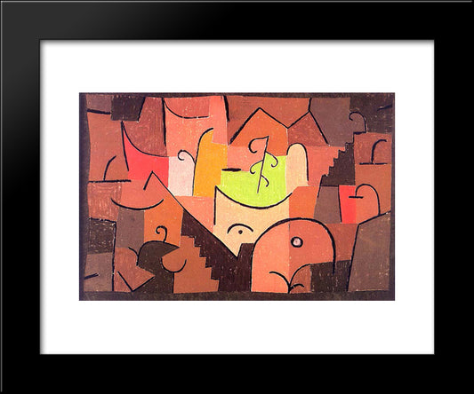 Stage Landscape 20x24 Black Modern Wood Framed Art Print Poster by Klee, Paul